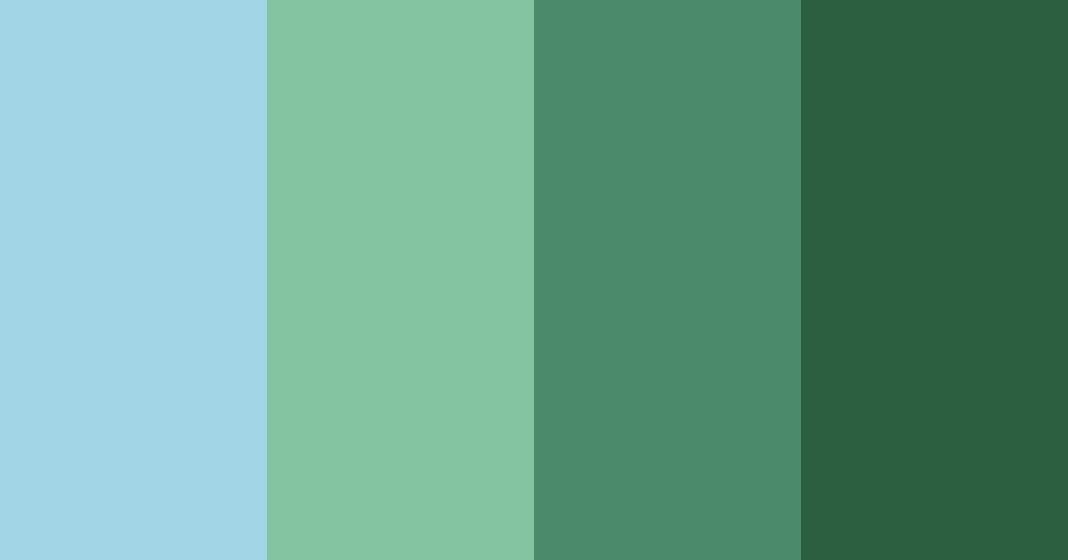 Download blue green forest color palette PNG image (landscape)