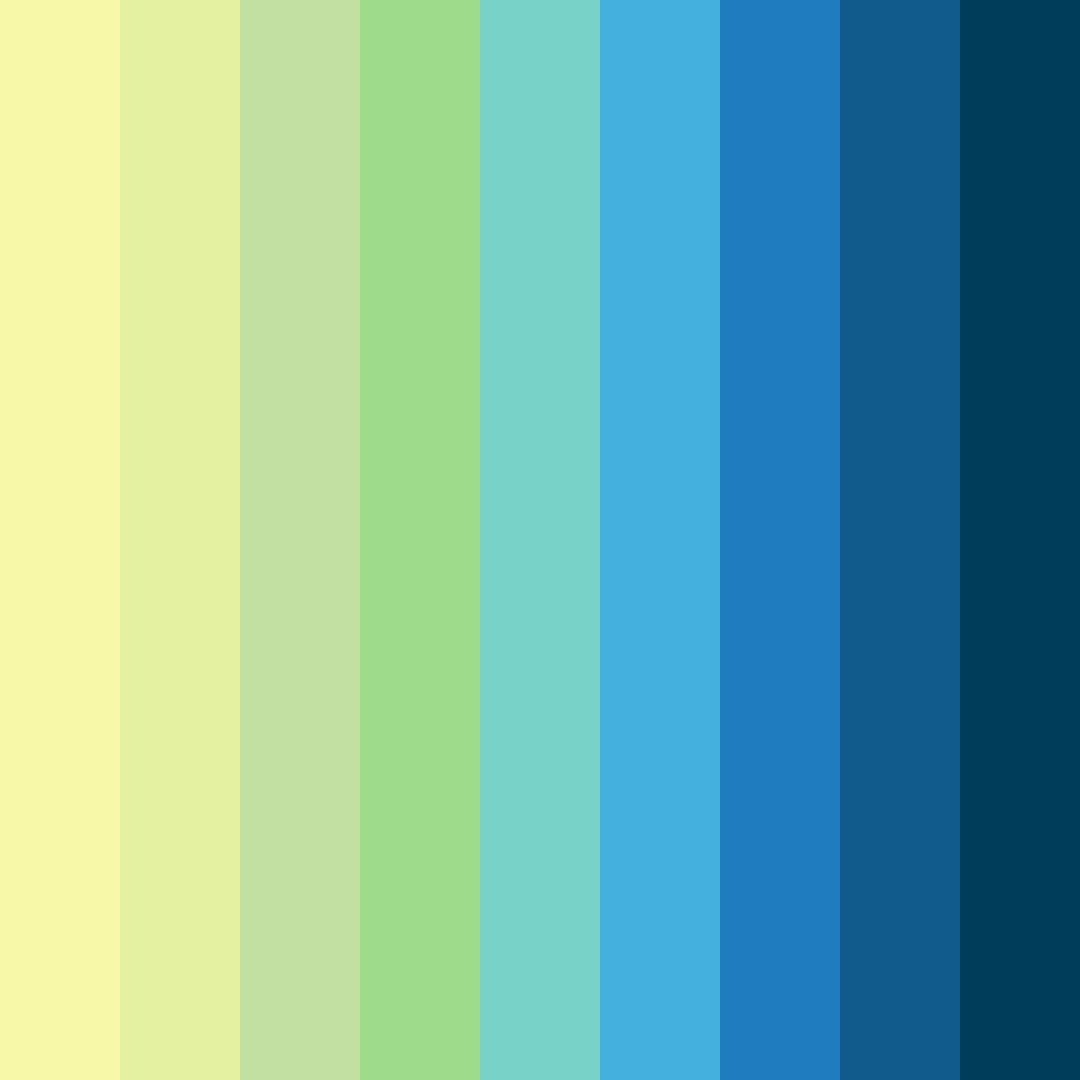 Download summer blue color palette PNG image (square)