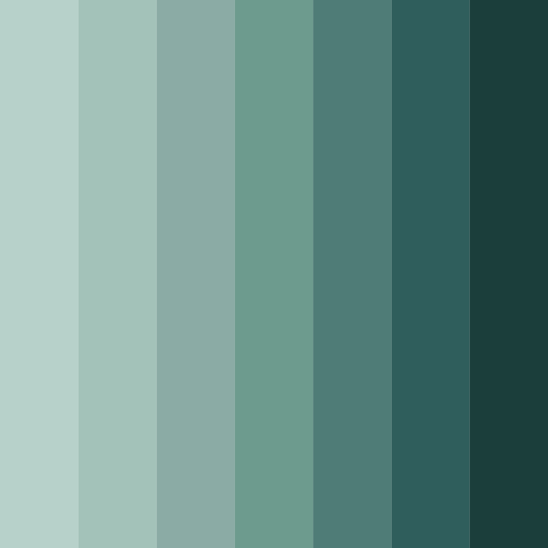 Download tranquil teal symphony color palette PNG image (square)