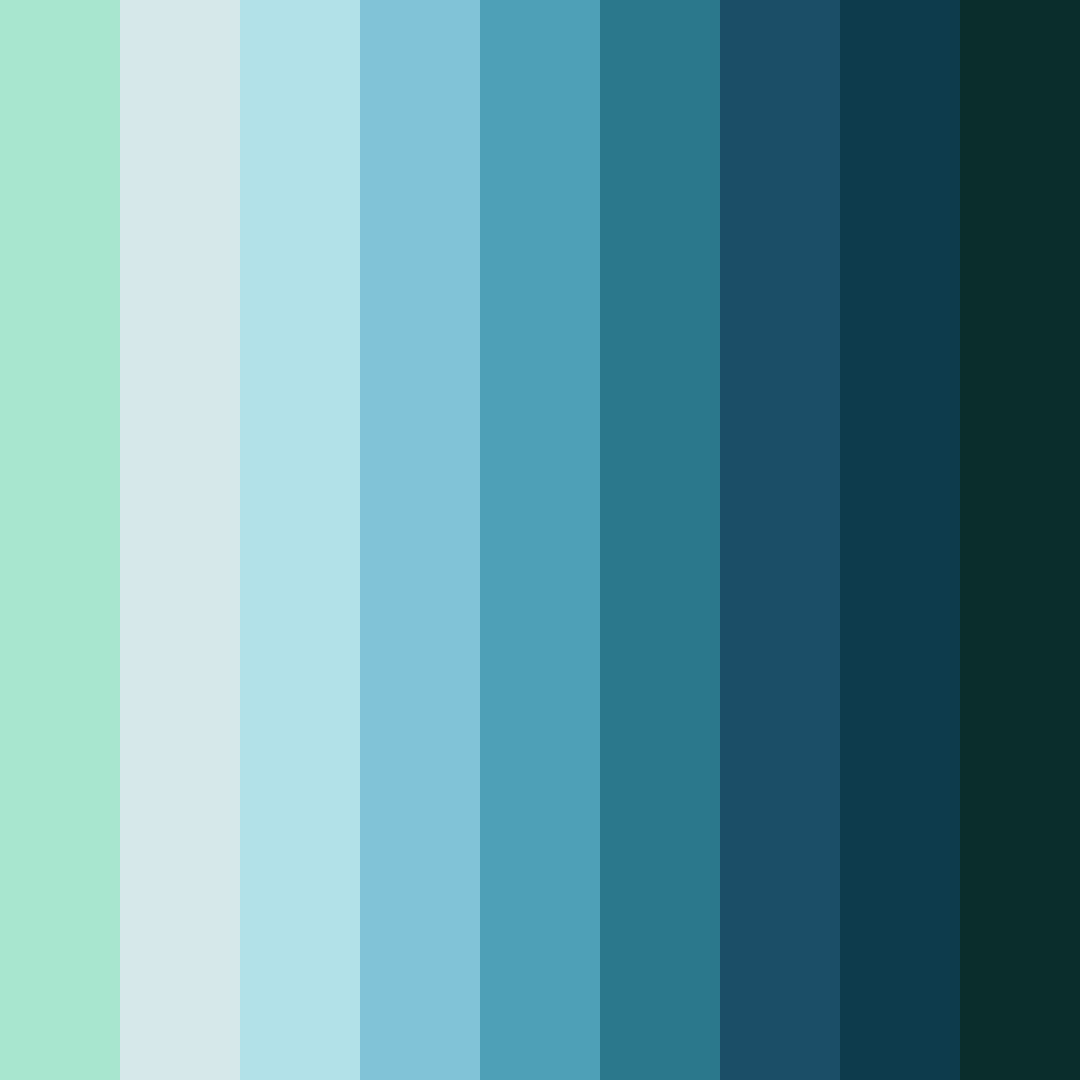 Download oceanic serenity color palette PNG image (square)
