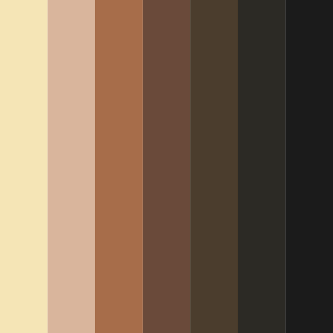 Download brown autumn color palette PNG image (square)