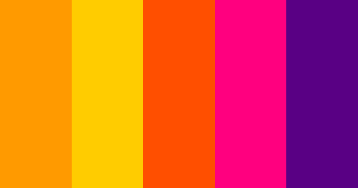 Download colorful orange color palette PNG image (landscape)