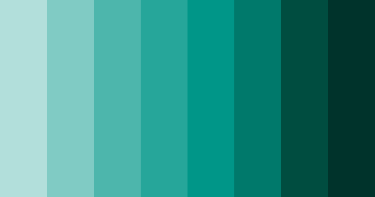 Download tropical deep teal color palette PNG image (landscape)