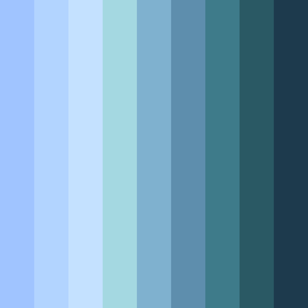 Download cool blue color palette PNG image (square)