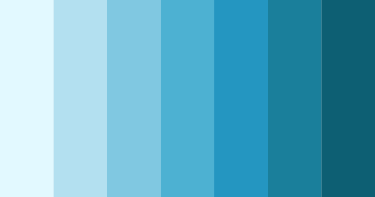 Download blue beach color palette PNG image (landscape)