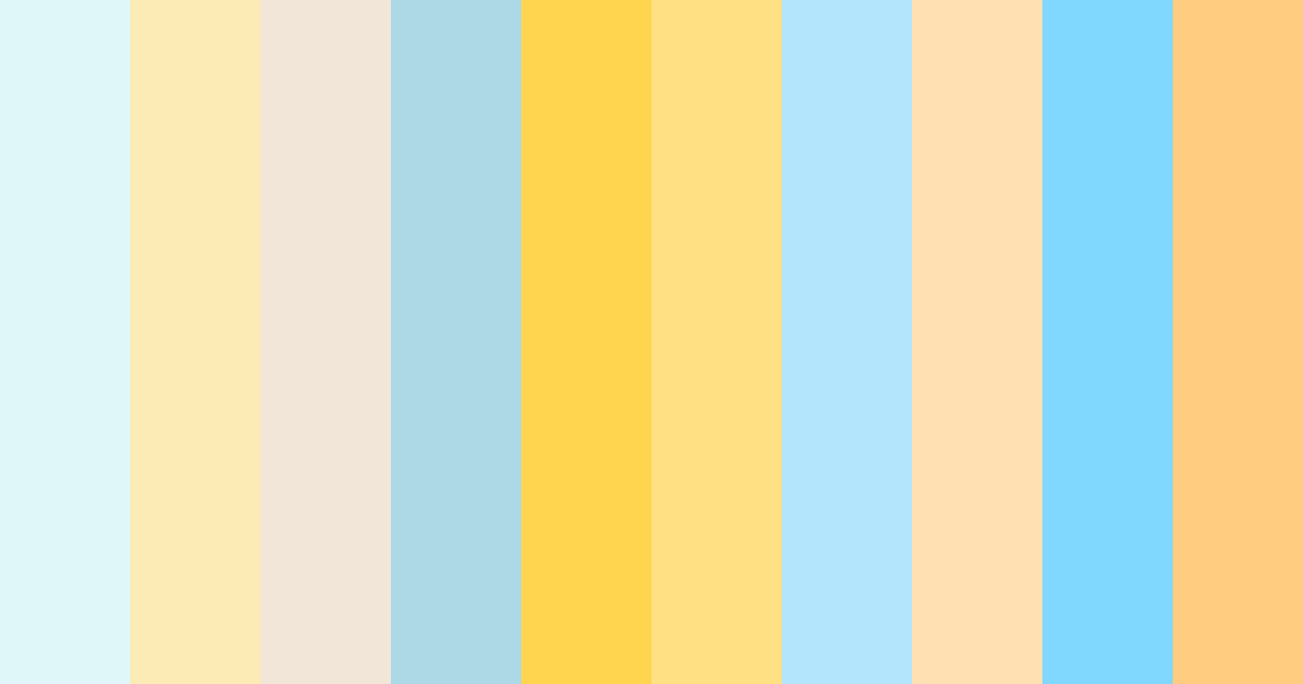 Download pale blue sunshine color palette PNG image (landscape)