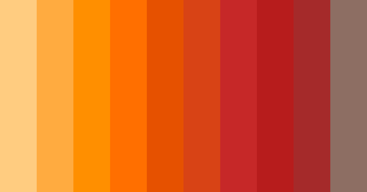 Download citrus sunset color palette PNG image (landscape)