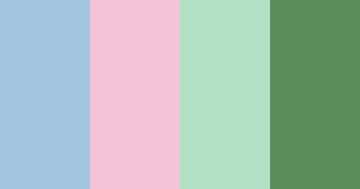 Download shades of blue pink green color palette PNG image (landscape)