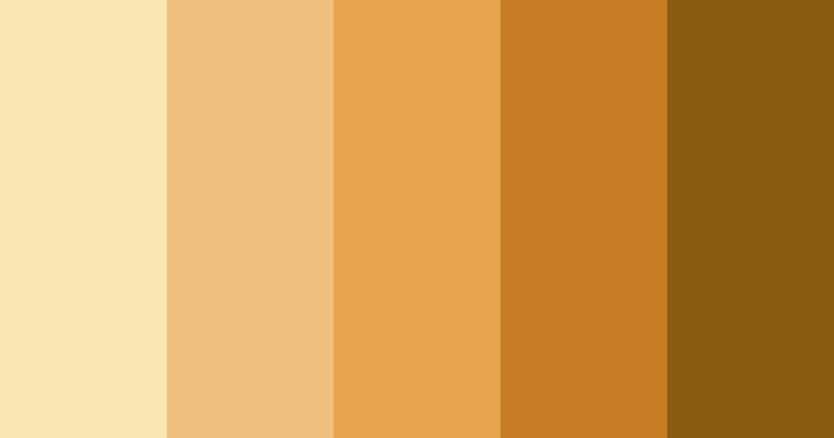 Download golden shades color palette PNG image (landscape)