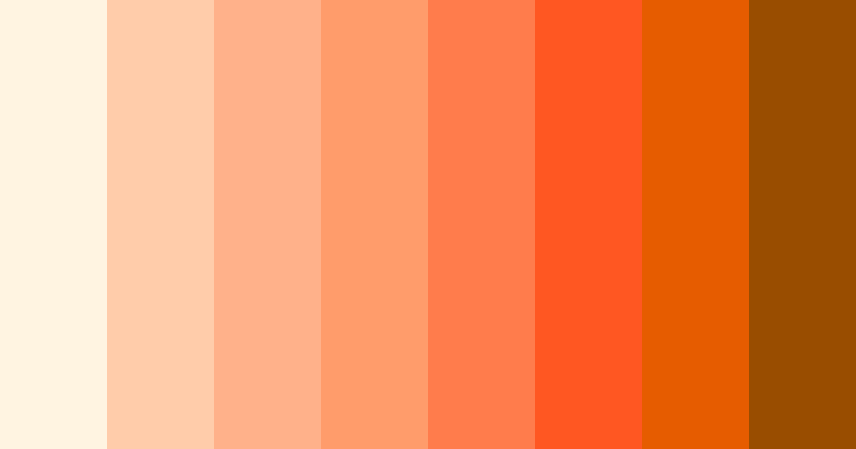 Download peachy delight color palette PNG image (landscape)