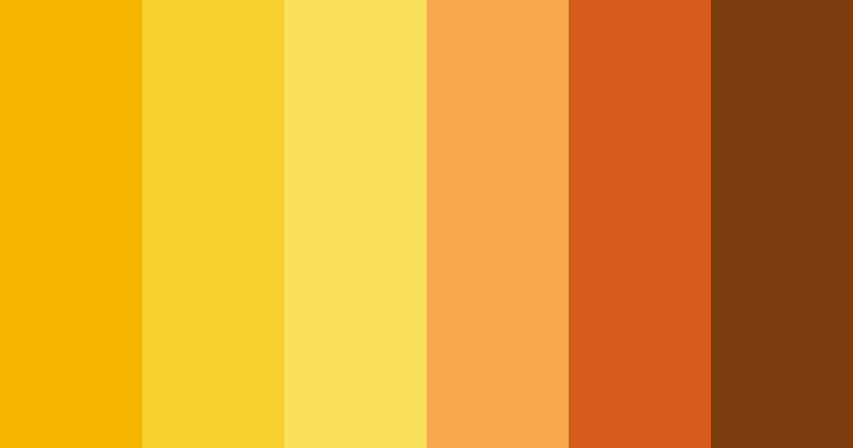 Download retro yellow color palette PNG image (landscape)