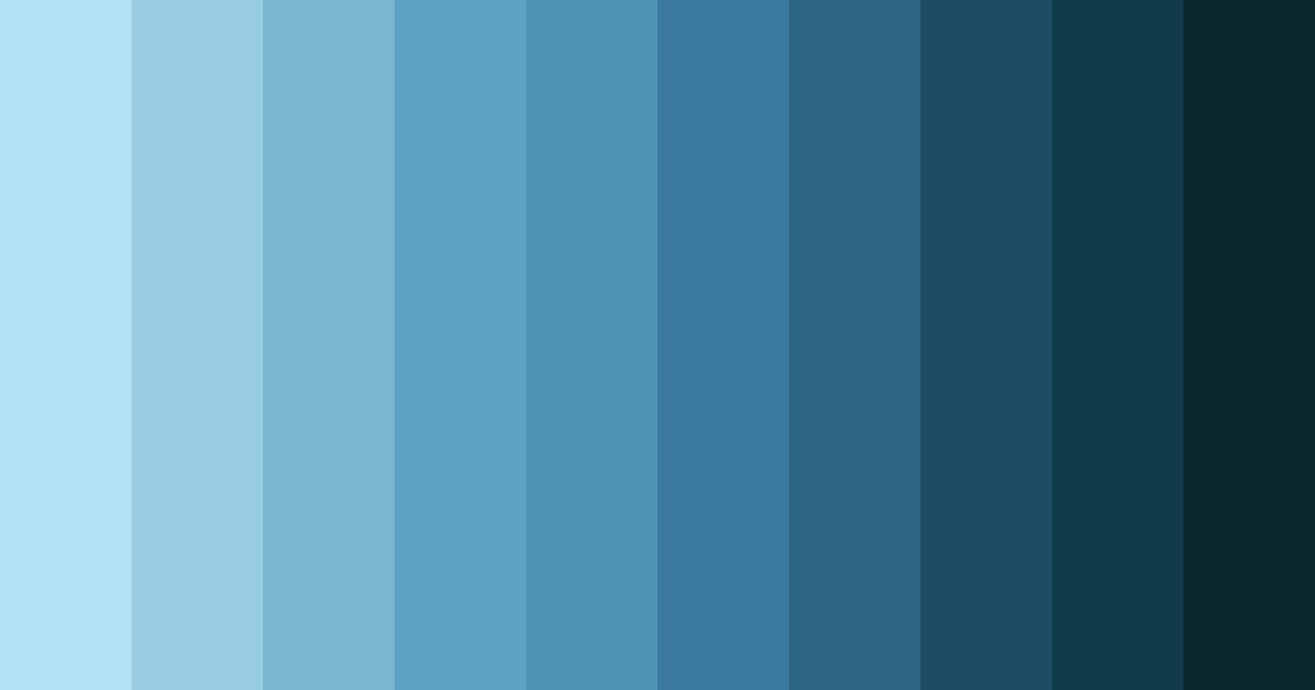 Download baby blue shades color palette PNG image (landscape)