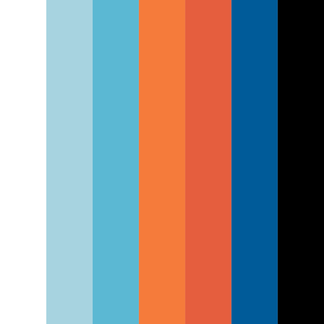 Download ocean sunset harmony color palette PNG image (square)