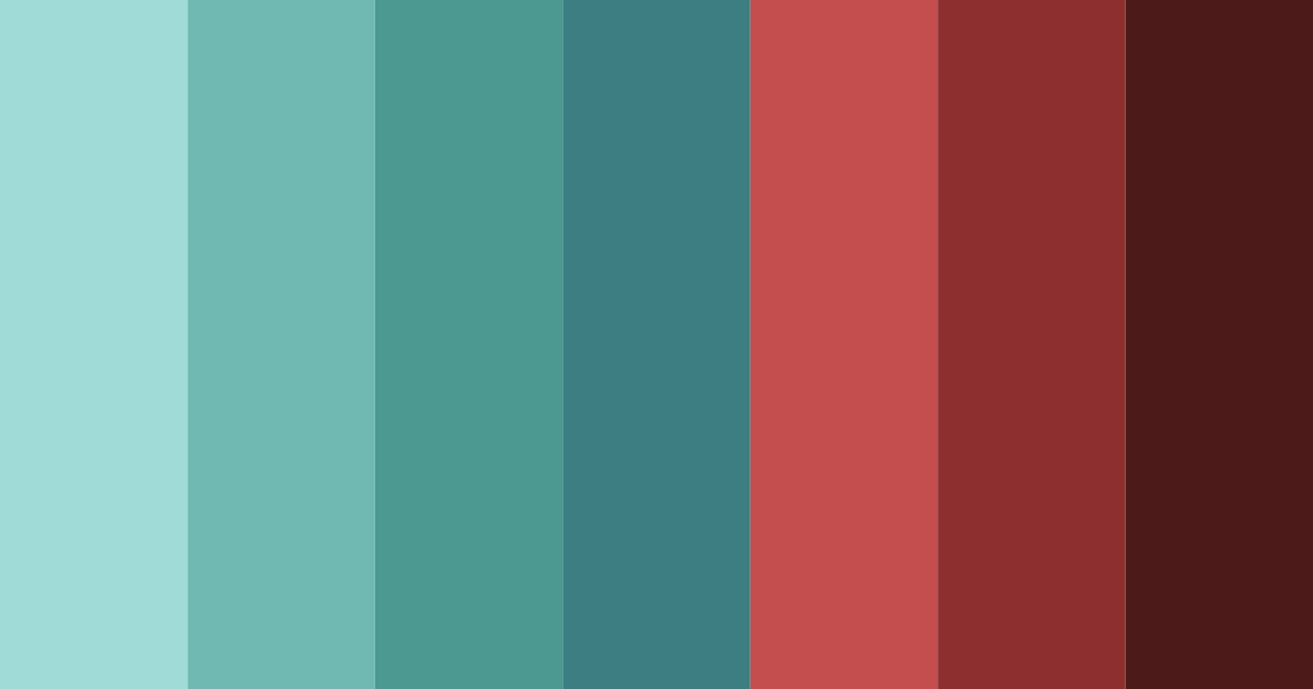 Download dark cyan green red color palette PNG image (landscape)