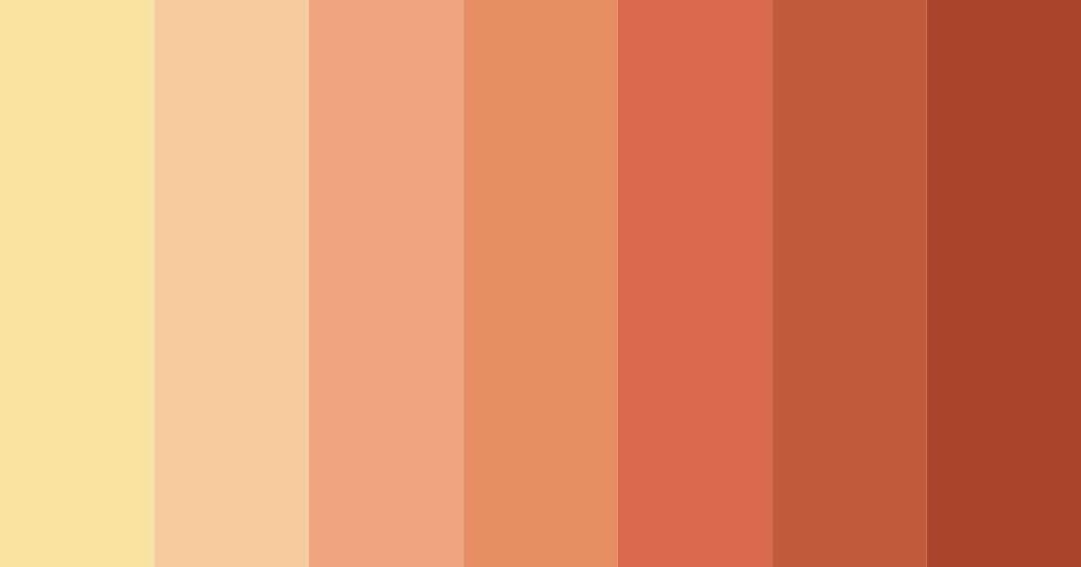 Download summer orange color palette PNG image (landscape)