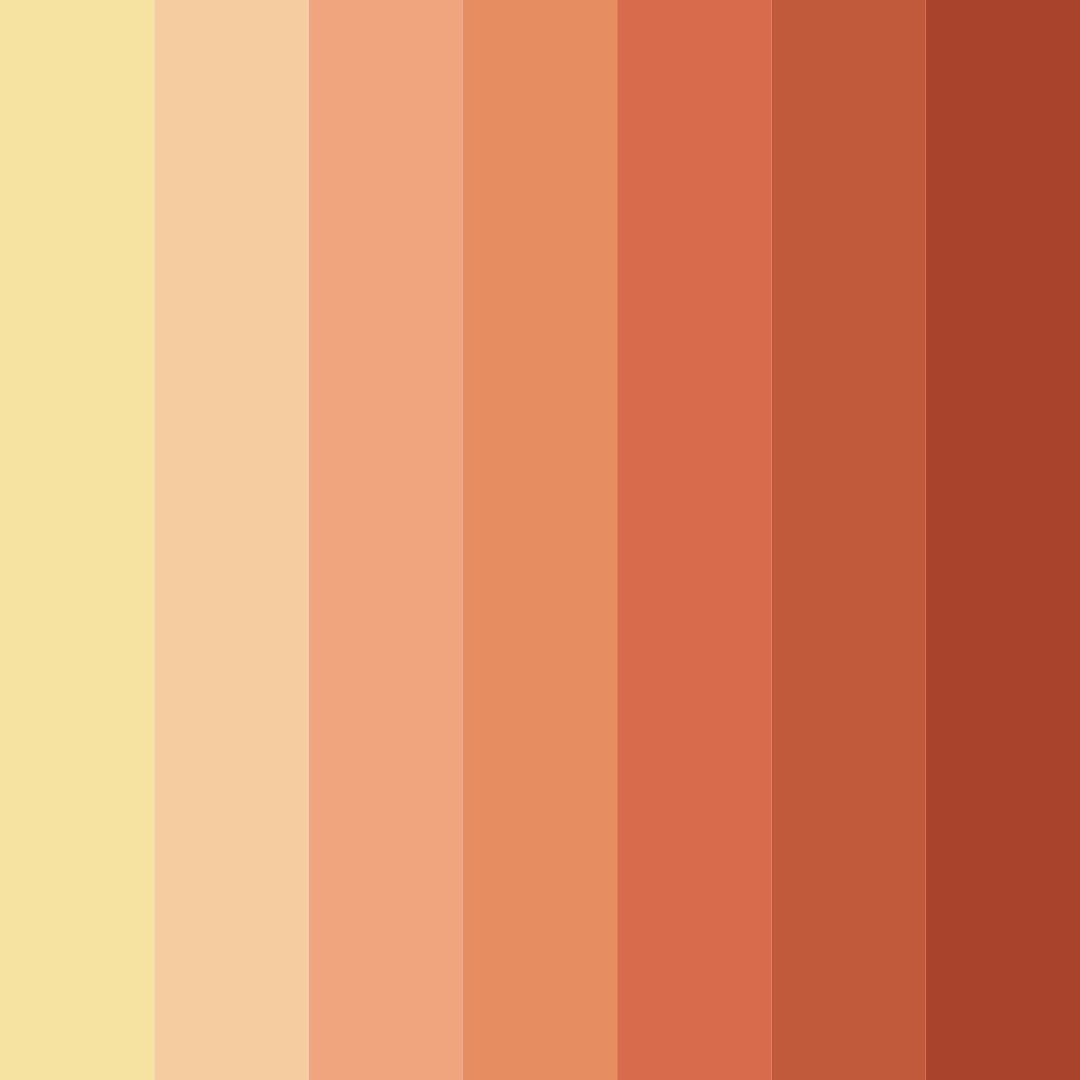 Download summer orange color palette PNG image (square)