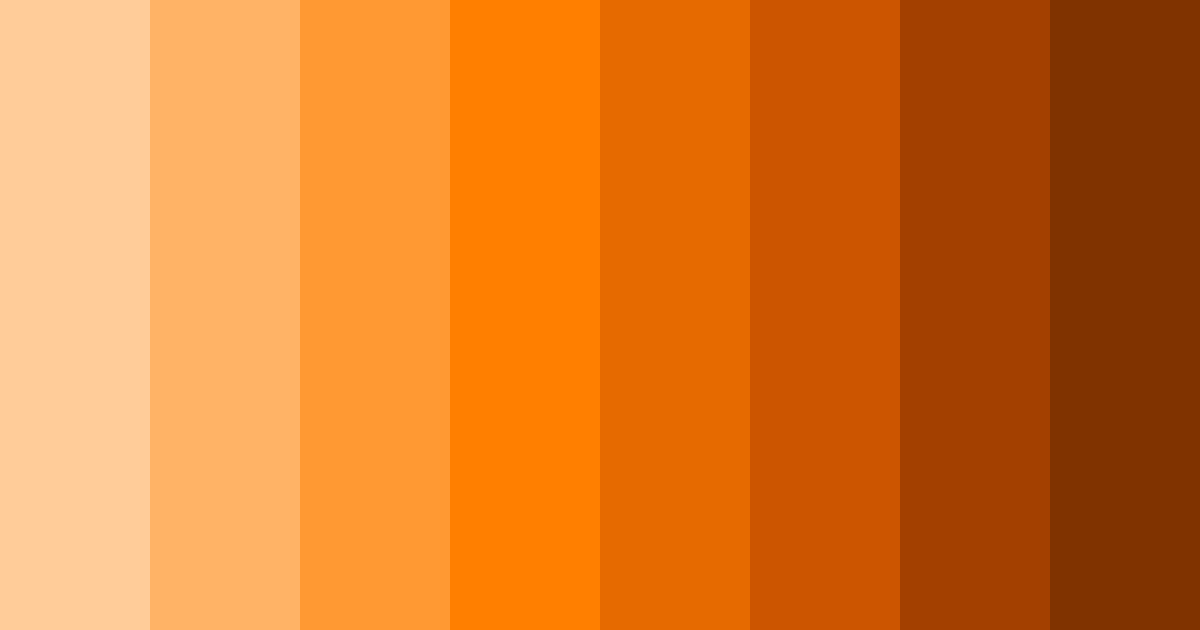 Download burnt orange shades color palette PNG image (landscape)