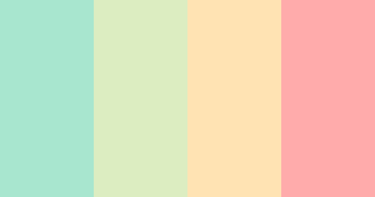 Download soft spring green color palette PNG image (landscape)