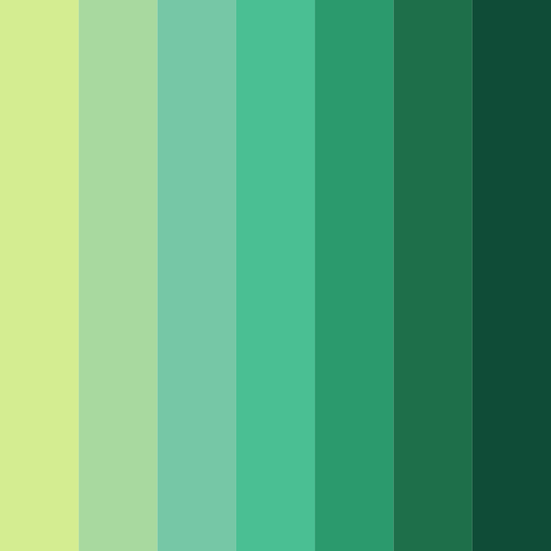 Download verdant sunrise color palette PNG image (square)