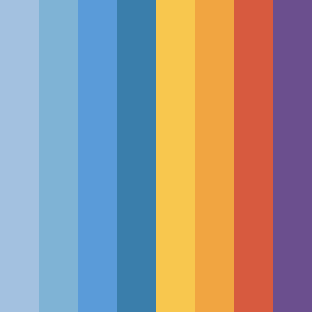 Download blue tech with warm highlights color palette PNG image (square)
