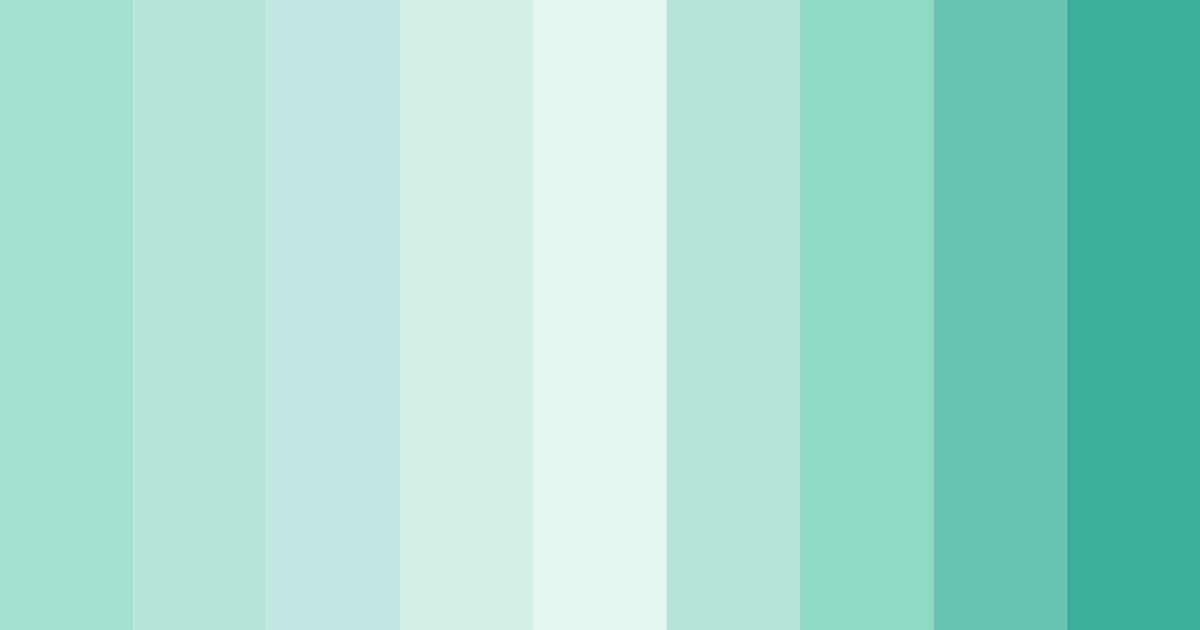 Download teal tranquility color palette PNG image (landscape)