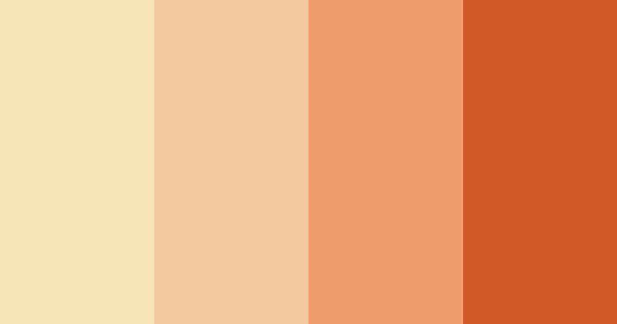 Download peachy warmth color palette PNG image (landscape)