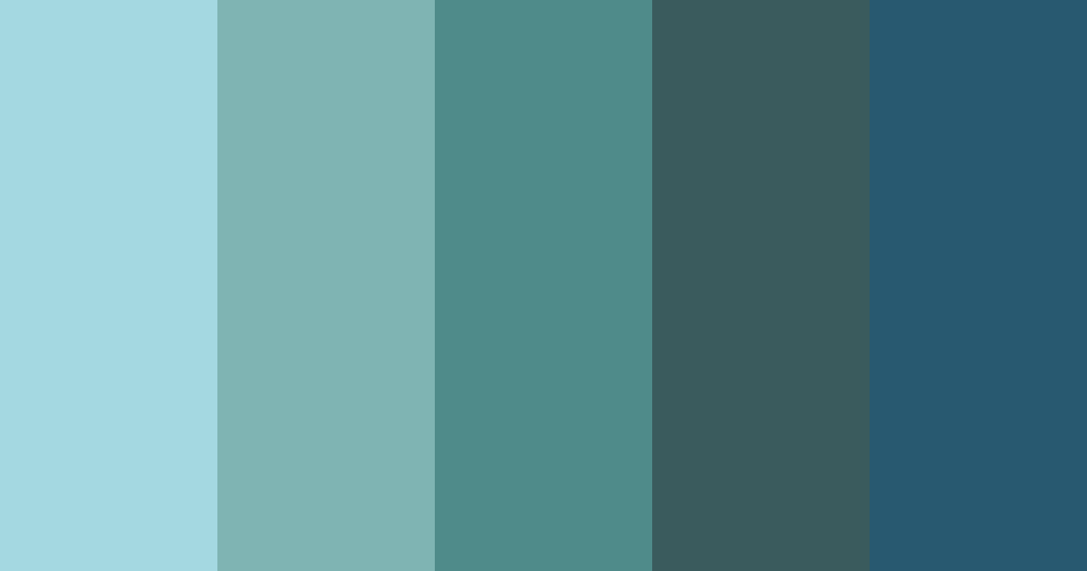 Download teal shades color palette PNG image (landscape)