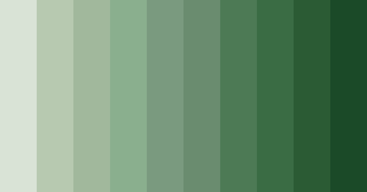 Download sage greens color palette PNG image (landscape)
