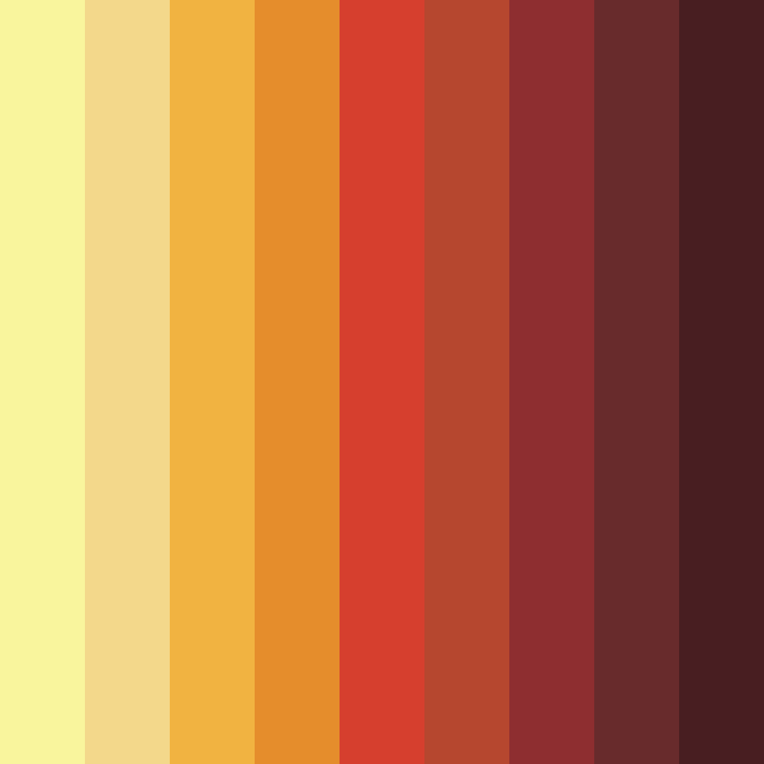 Download warm contrast color palette PNG image (square)