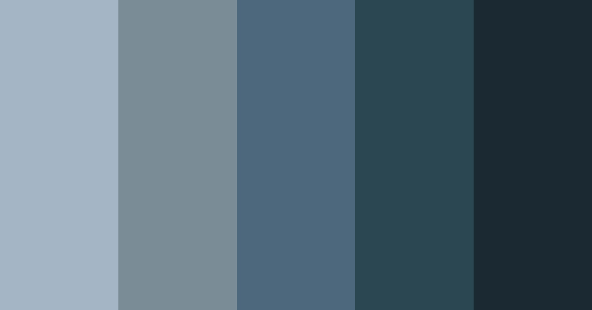 Download blue grey shades color palette PNG image (landscape)