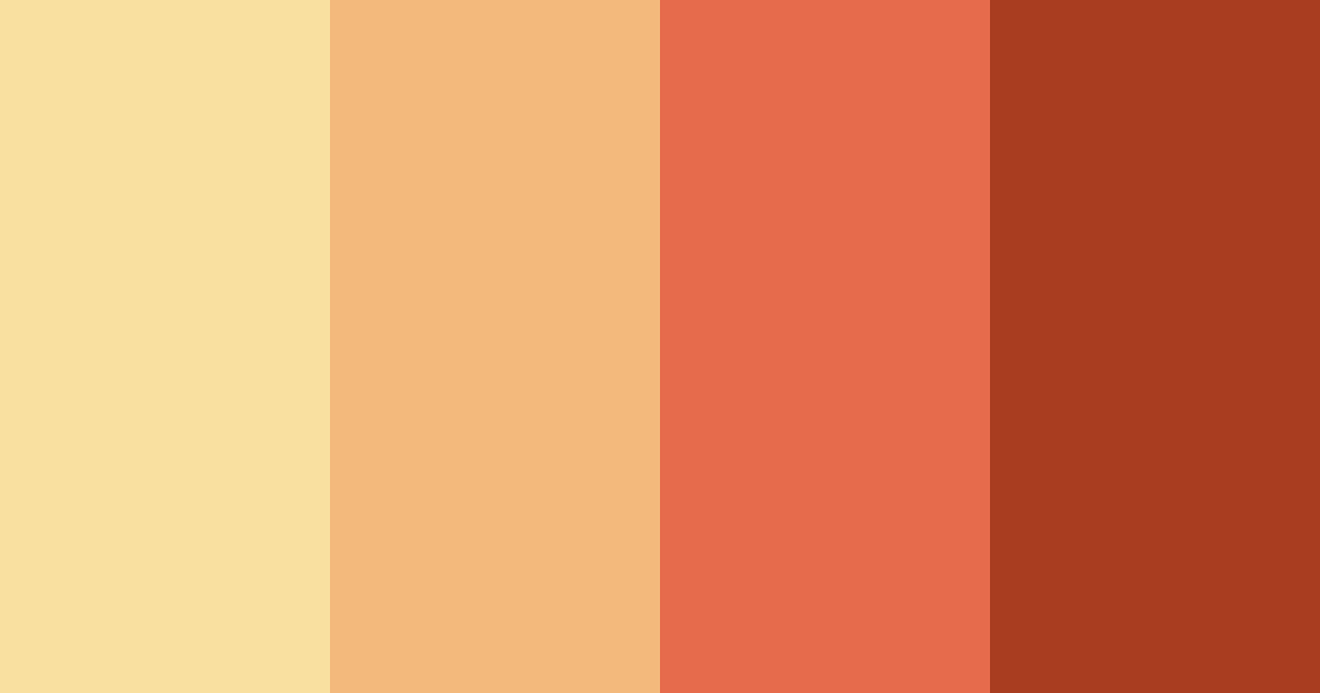 Download orange summer color palette PNG image (landscape)