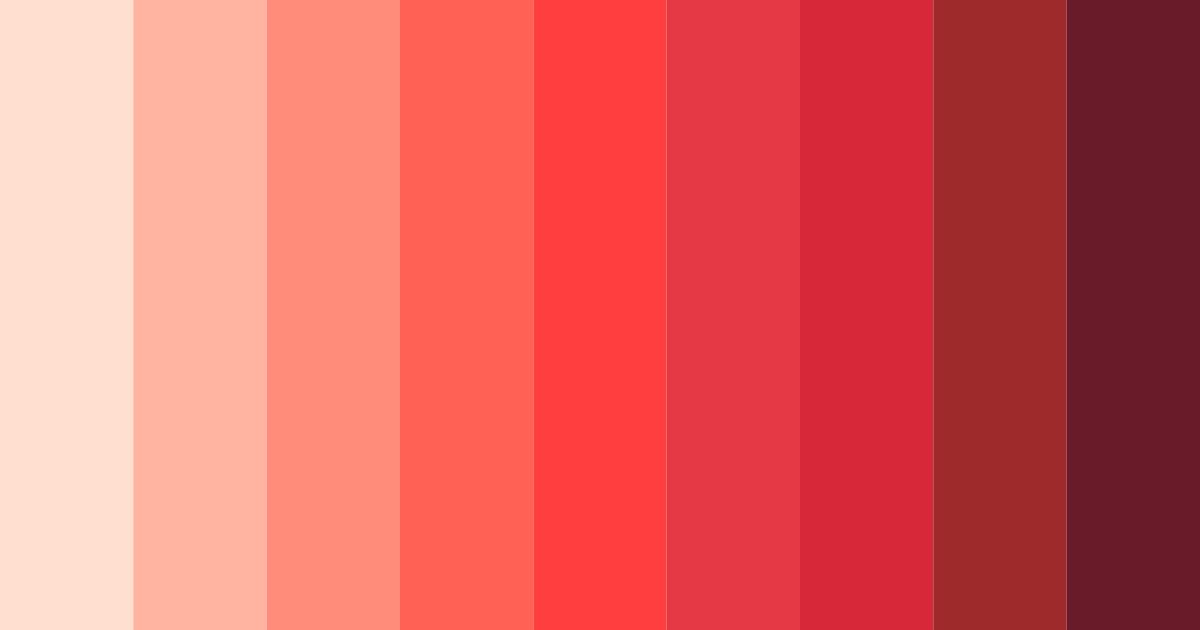 Download salmon shades color palette PNG image (landscape)