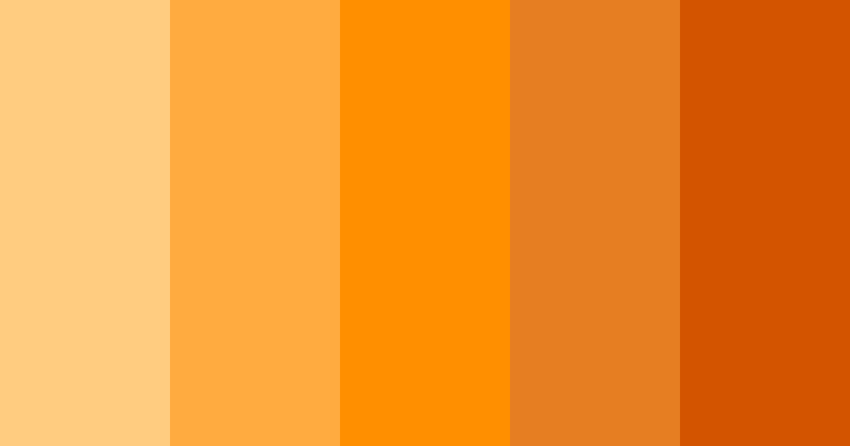 Download bright tangerine color palette PNG image (landscape)