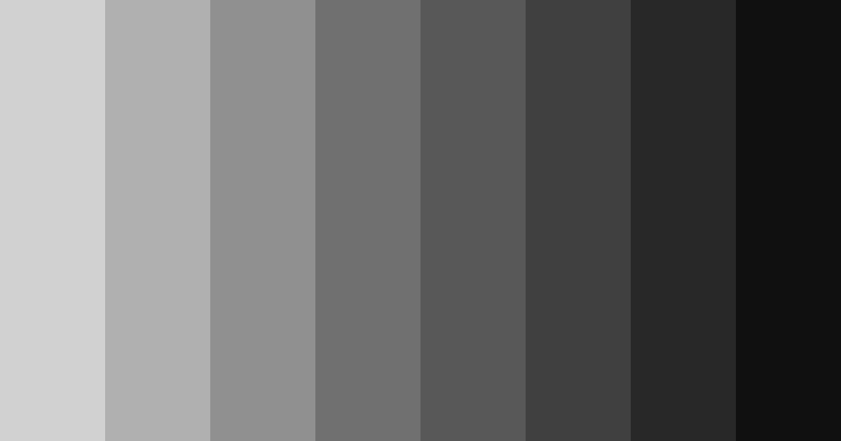 Download dark gray shades color palette PNG image (landscape)