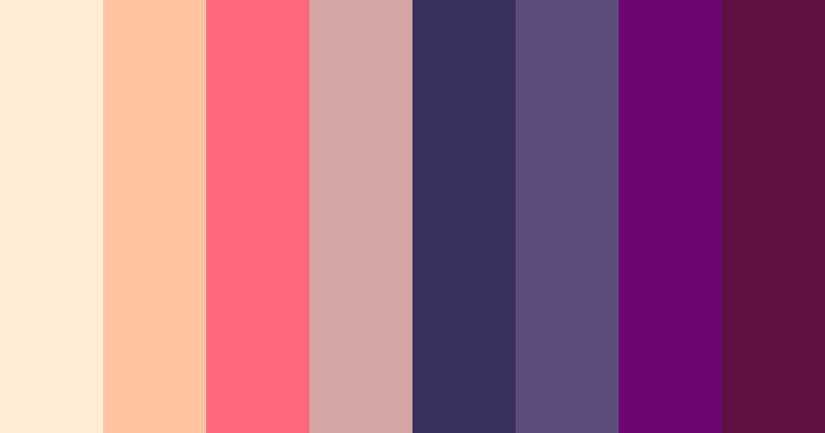 Download blushing twilight color palette PNG image (landscape)
