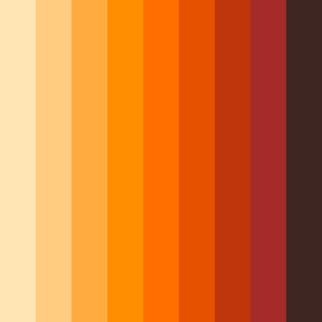 Download earthy orange color palette PNG image (square)