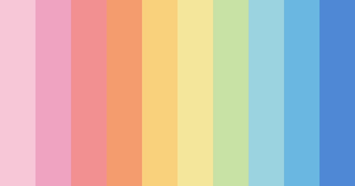Download pastel pink rainbow color palette PNG image (landscape)