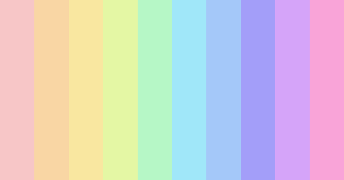 Download colorful rainbow color palette PNG image (landscape)