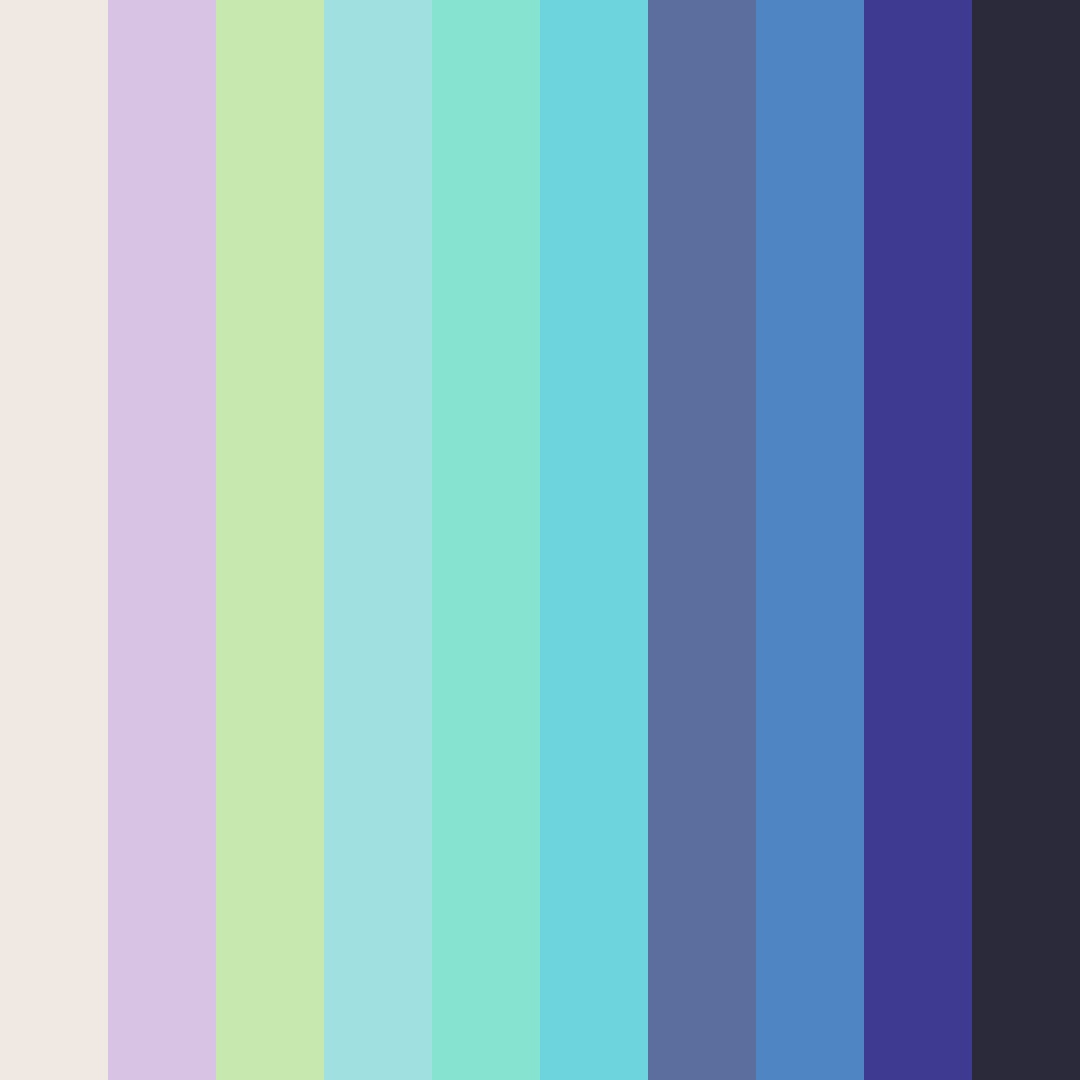 Download dreamy neon oasis color palette PNG image (square)