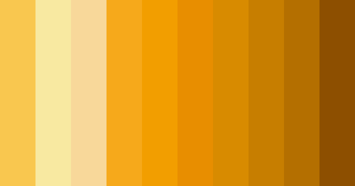 Download golden shades color palette PNG image (landscape)