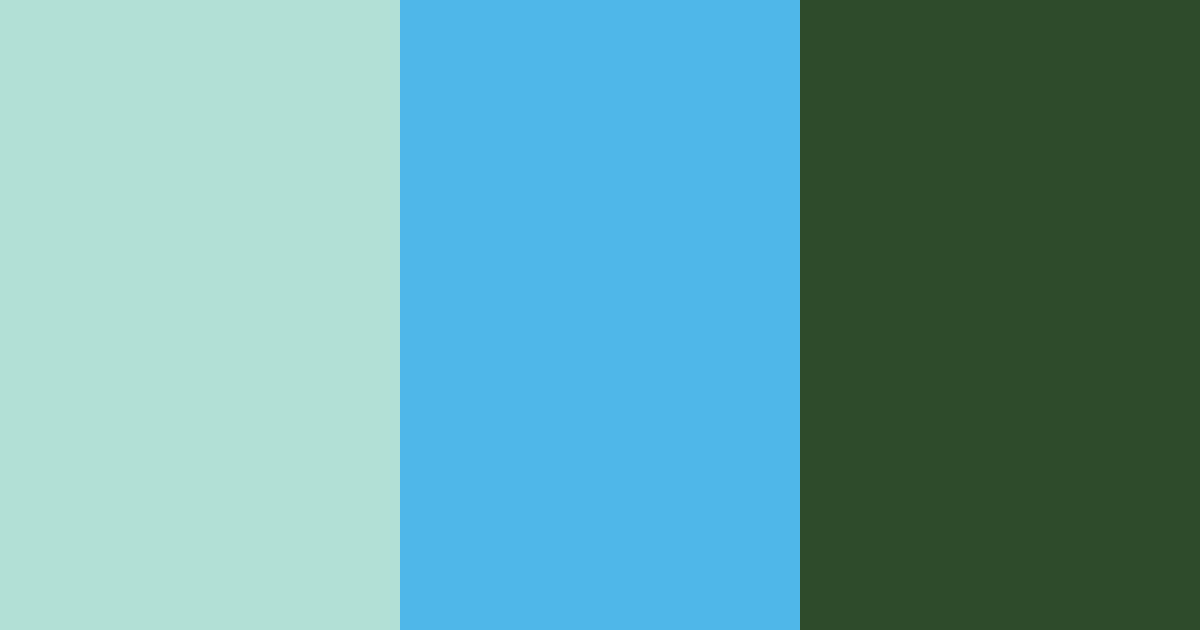 Download shades of green and blue color palette PNG image (landscape)