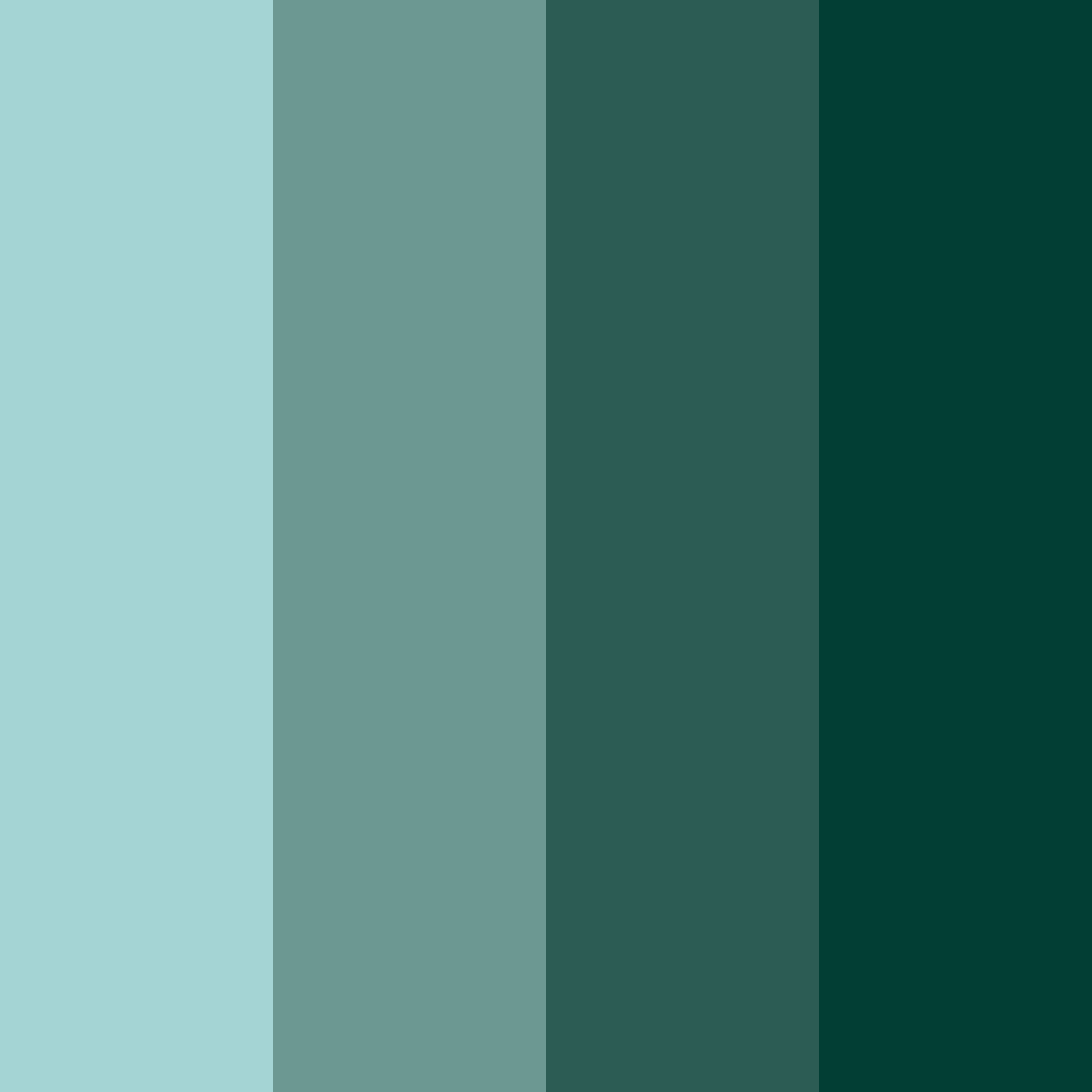 Download emerald depths color palette PNG image (square)