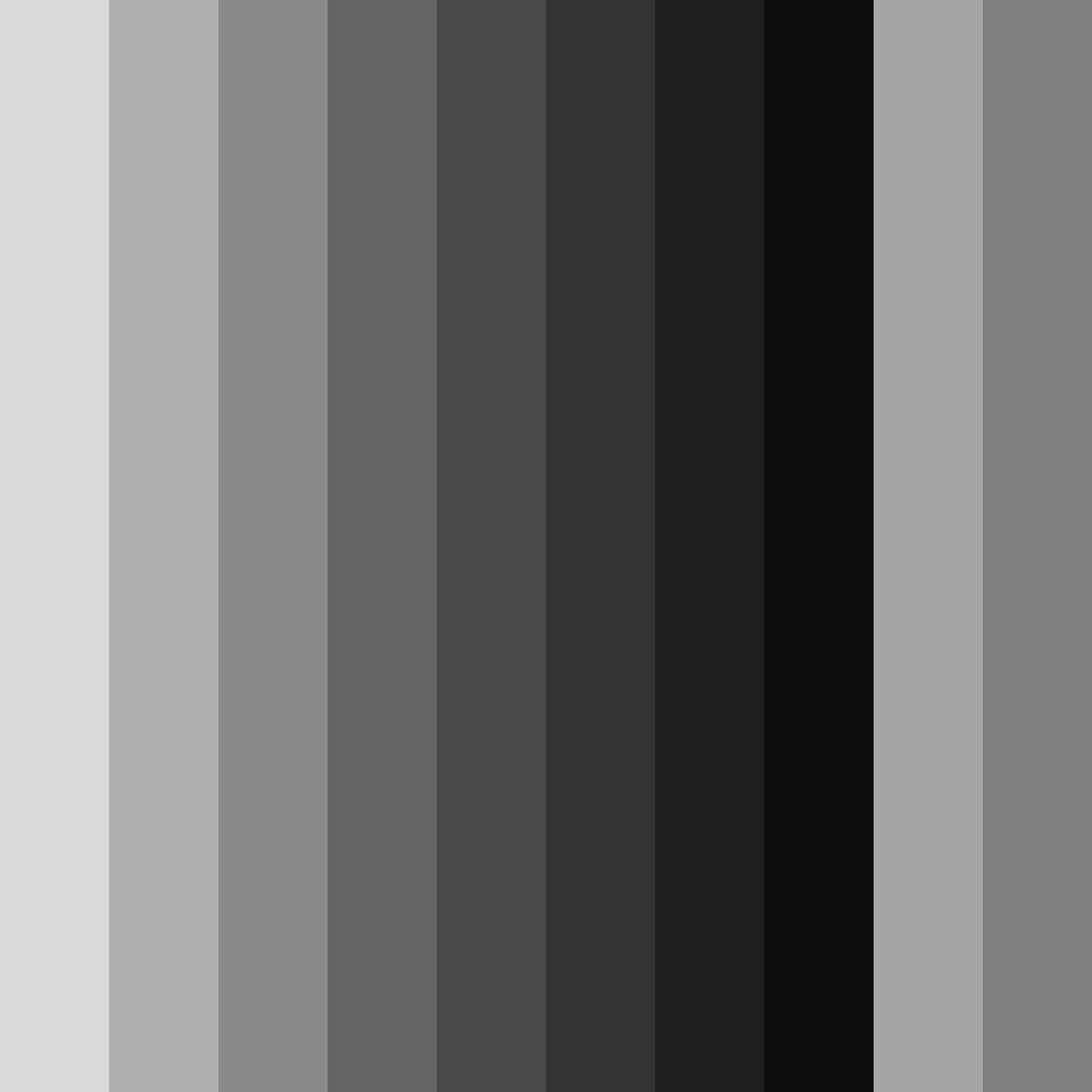 Download shades of grey color palette PNG image (square)