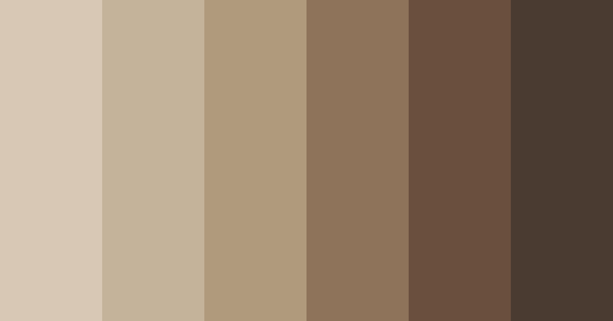 Download brown cappuccino color palette PNG image (landscape)