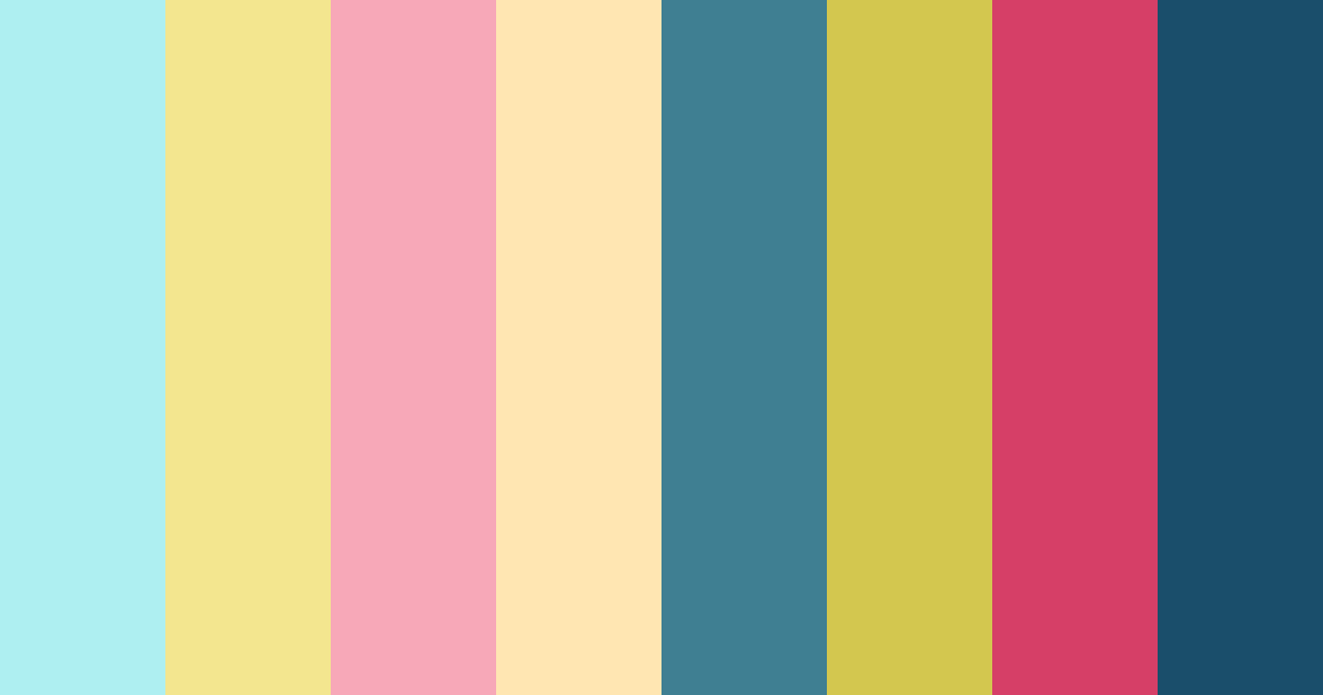 Download marine blue dream color palette PNG image (landscape)