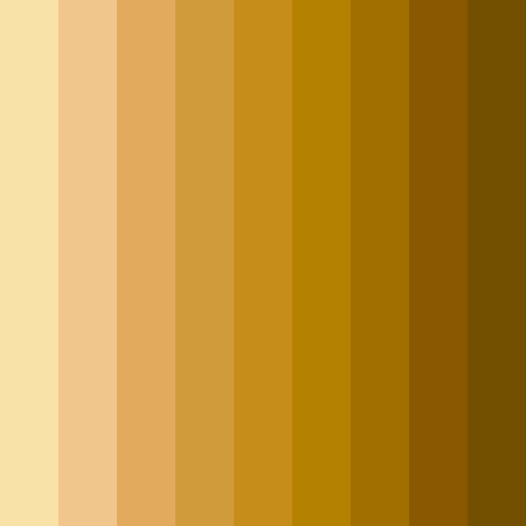 Download gold sunset color palette PNG image (square)
