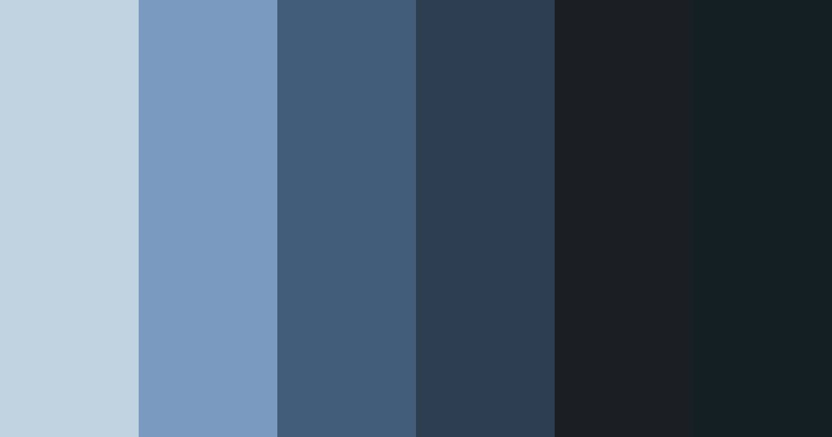 Download blue night color palette PNG image (landscape)