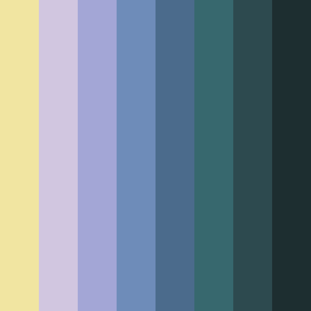 Download starry blue color palette PNG image (square)