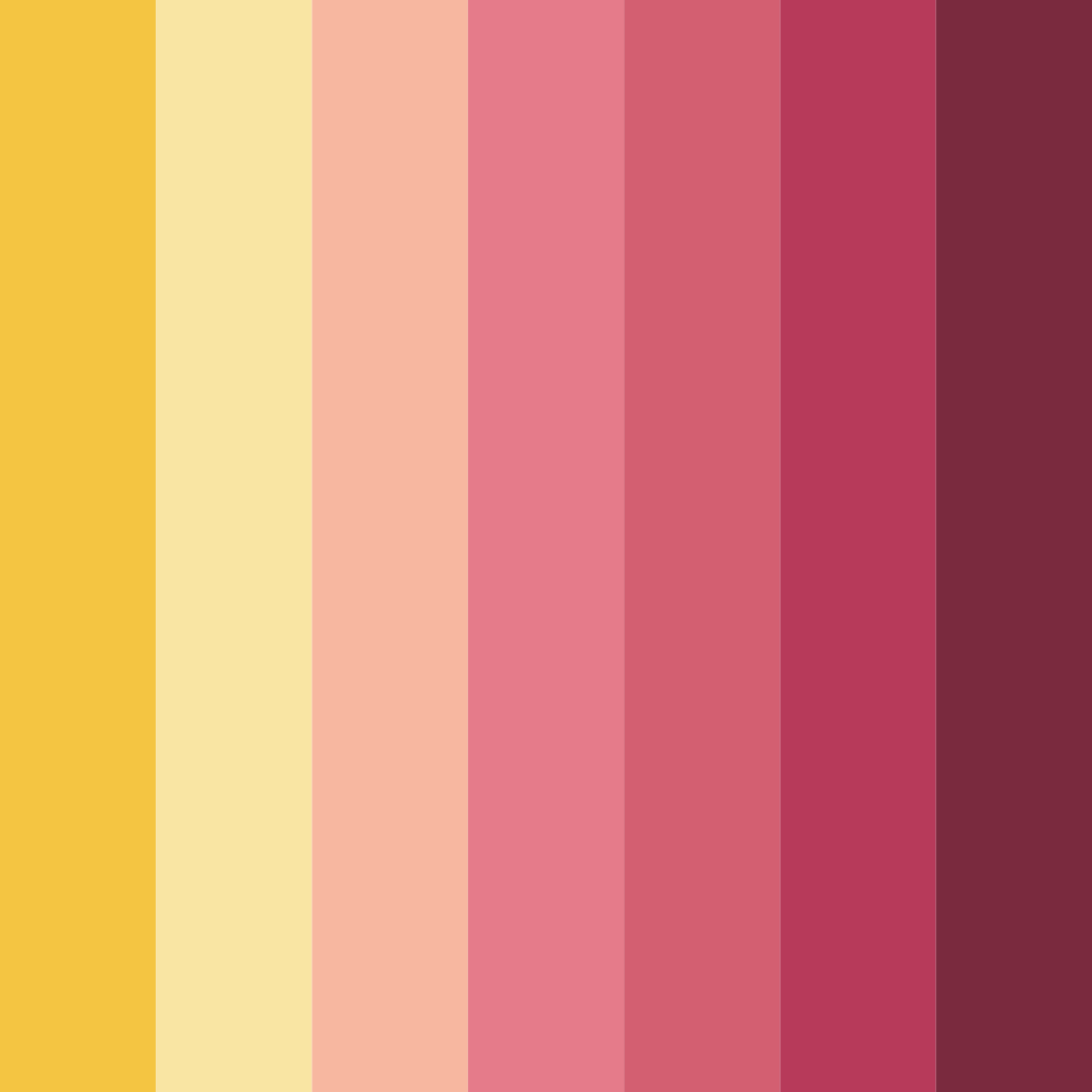 Download sunset blossom color palette PNG image (square)