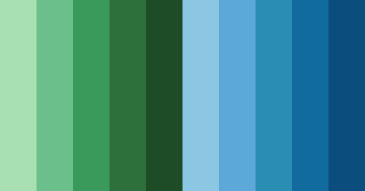 Download teal forest color palette PNG image (landscape)
